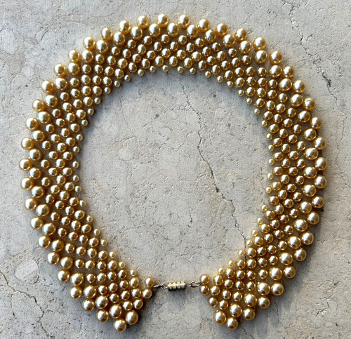Collana colletto perle vintage - perle,