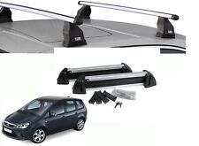 BARRE PORTATUTTO ALLUMINIO FORD C-MAX ANNO 2006+PORTASCI 4 PAIA ALLUMINIO CHIAVI