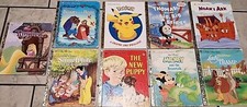 Lot of 9 A Little Golden Books, Disney, Classic, Pokémon, Beauty And The Beast