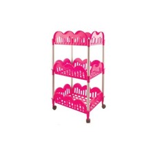 CARRELLO DOLLY DA CUCINA DI COLORE FUXIA RETTANGOLARE