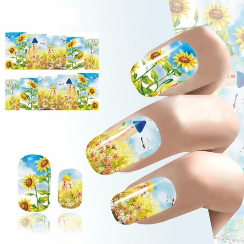 Pegatinas agua girasol - pegatinas,