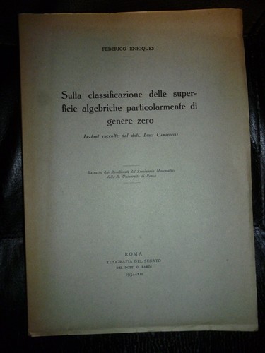 Enriques classificazioni - enriques,