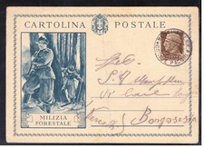 Cartolina Postale 30+ 10  c. Pro Milizia Forestale 1935 WD2968