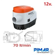 POMPA DI SENTINA AUTOMATICA AD IMMERSIONE 12V 1100GPH  70 LIT/ MIN BARCA GOMMONE