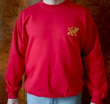 Felpa uomo rosso girocollo