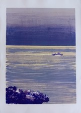 Giancarlo Cazzaniga cm 70x50 litografia Marina