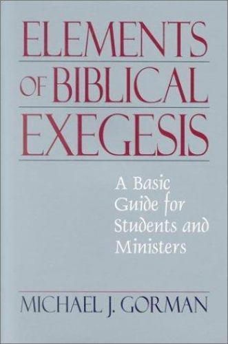 Elements biblical exegesis - of,
