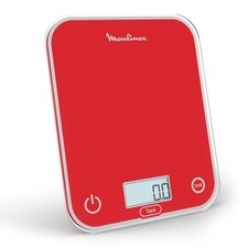 Moulinex BN50U3 bilancia da cucina Rosso Superficie piana Rettangolo Bilancia da