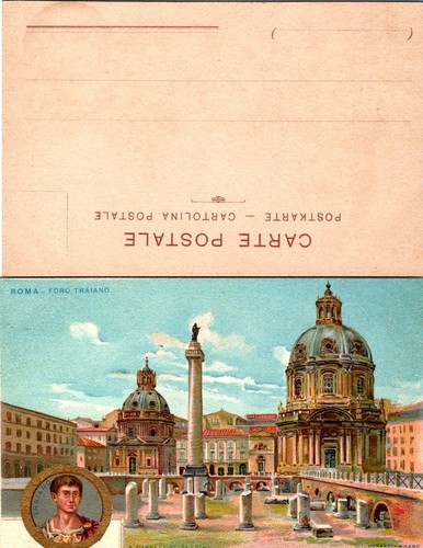 Roma foro traiano cartolina - foro,