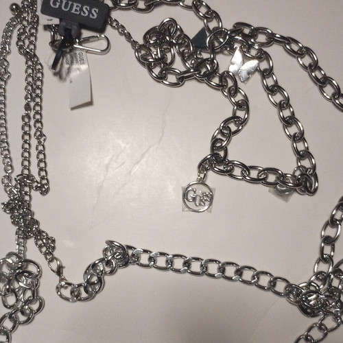 Guess collana catena cordino - guess,