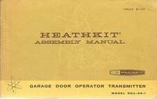 HEATHKIT GDA-20-1 ASSEMBLY MANUAL GARAGE DOOR OPERATOR TRANSMITTER