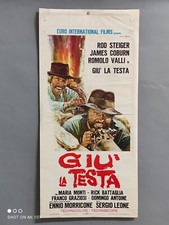 Locandina Originale GIÙ LA TESTA poster western Sergio Leone , Prima Edizione 