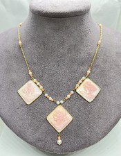 Collana In Oro 14kt Con Cammei