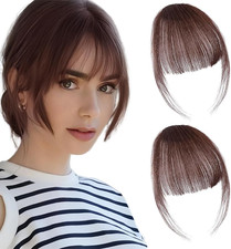 2 Frangia Clip Capelli Veri