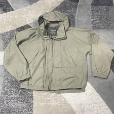 Giacca Simms GORE-TEX Paclite uomo XL verde oliva con cappuccio impermeabile pesca pioggia