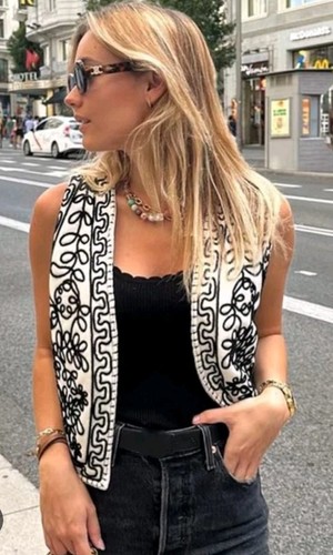 Gilet zara ricamato - ricamato, e