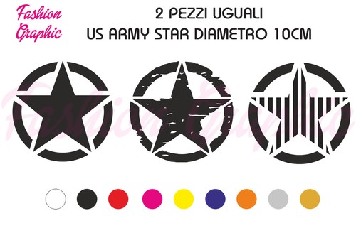 Coppia adesivi army star - army,