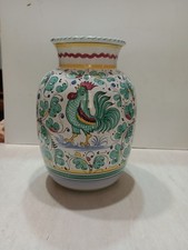 Vaso in ceramica +piatto fondo "Deruta" Italia