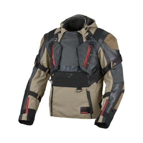 Giacca moto macna tryton taupe - giacca,