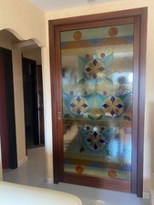 porta in vetro di murano scorrevole artigianale. pezzo unico