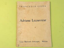 ADRIANA LECOUVRER CILEA SONZOGNO 1933