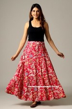 Gonna Lunga In Cotone Stampata