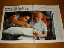 PABLO CASALS VIOLINO VIOLONCELLISTA clipping articolo foto photo 1970