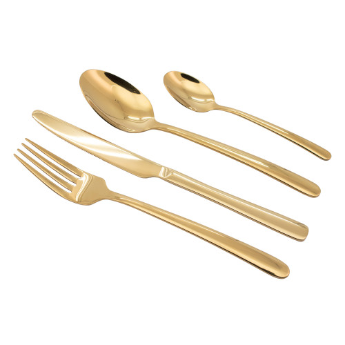 Set pezzi posate - pezzi, oro