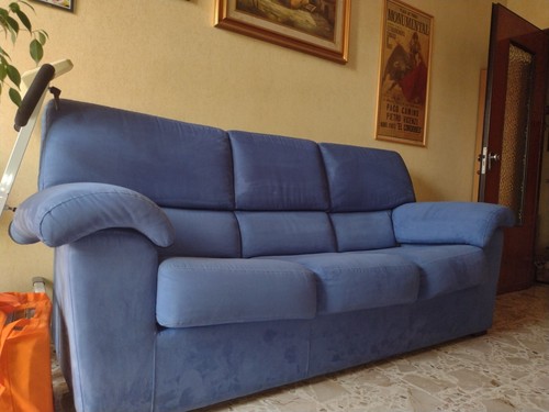 Divano blu alcantara 3 - blu,
