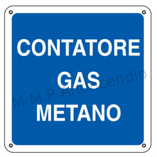 Cartello Segnaletico Contatore gas metano
