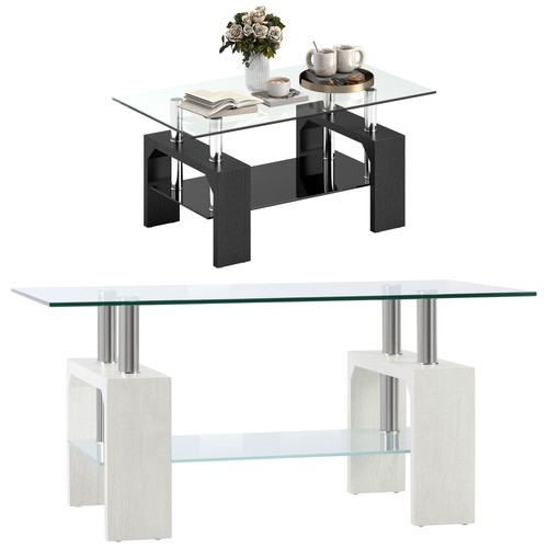 Homcom tavolino salotto - tavolino, da