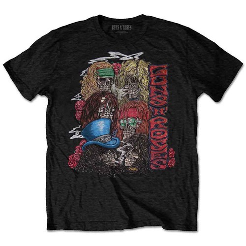 Maglietta guns roses teschi - roses,