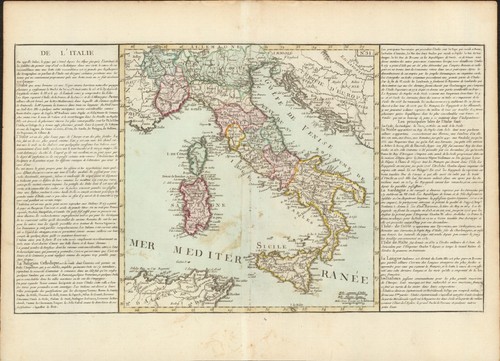 1767 italia antica mappa - 1767, di
