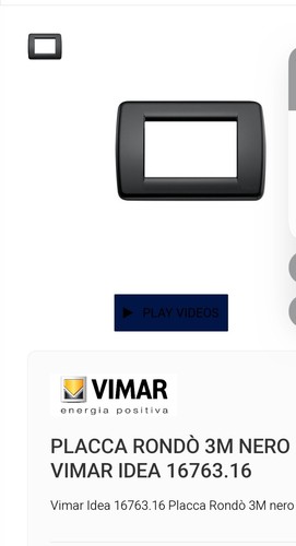 Vimar 16763 placca - vimar, rondo