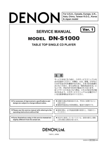 Manuale servizio per - di,