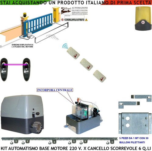 Kit automazione 220 cancello - automazione, v