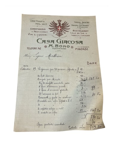 Fattura conto casa giacosa - fattura,