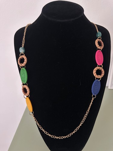 Collana lunga colorata con