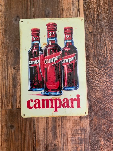Insegna metallo campari - insegna, in