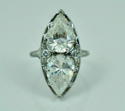 Anello art decò taglio pera - anello,