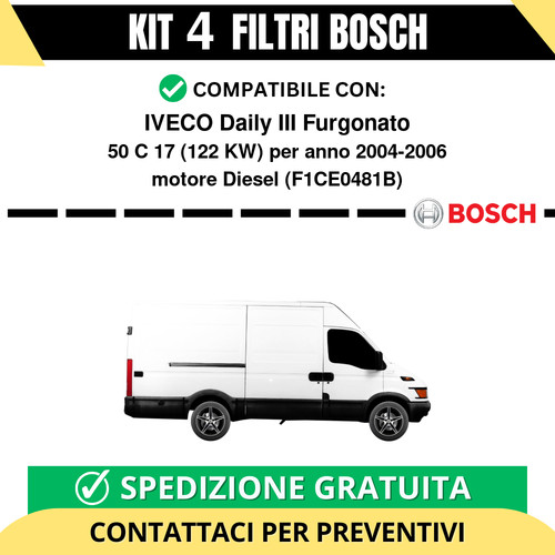 Kit bosch filtri tagliando - kit,