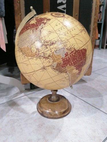 Mappamondo vintage legno - mappamondo,