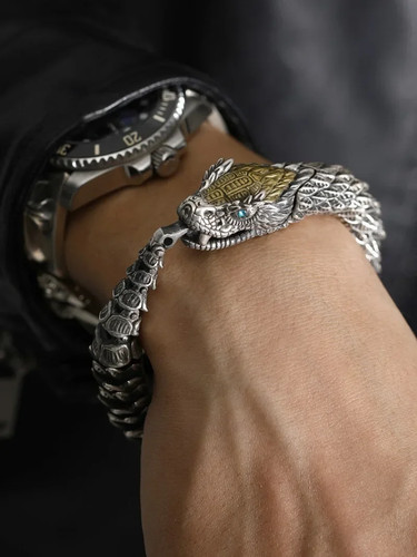Bracciale serpente argento