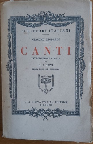 Giacomo leopardi canti la - giacomo, leopardi-canti,