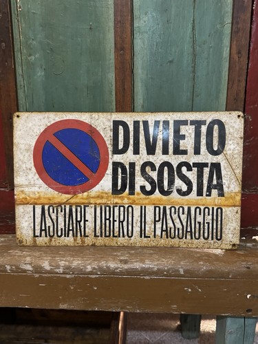 Targa stradale vintage divieto - targa,
