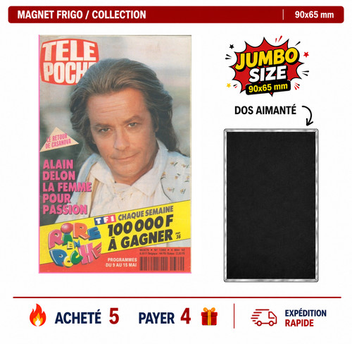Magnet frigo alain delon tele - delon,