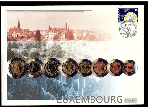 Lussemburgo busta fdc - busta, euro