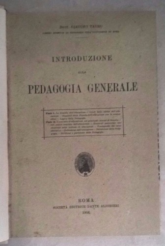 Introduzione alla pedagogia - alla,