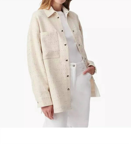 Giacca paillettes tweed - , panna