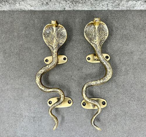 Manici serpente ottone